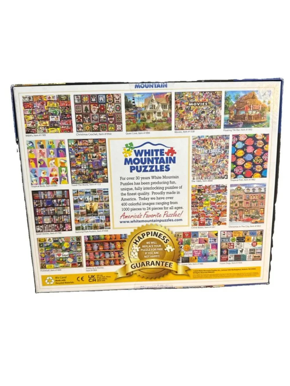 I Love Chicago 1000 Pièce Puzzle White Mountain Collage New Seals
